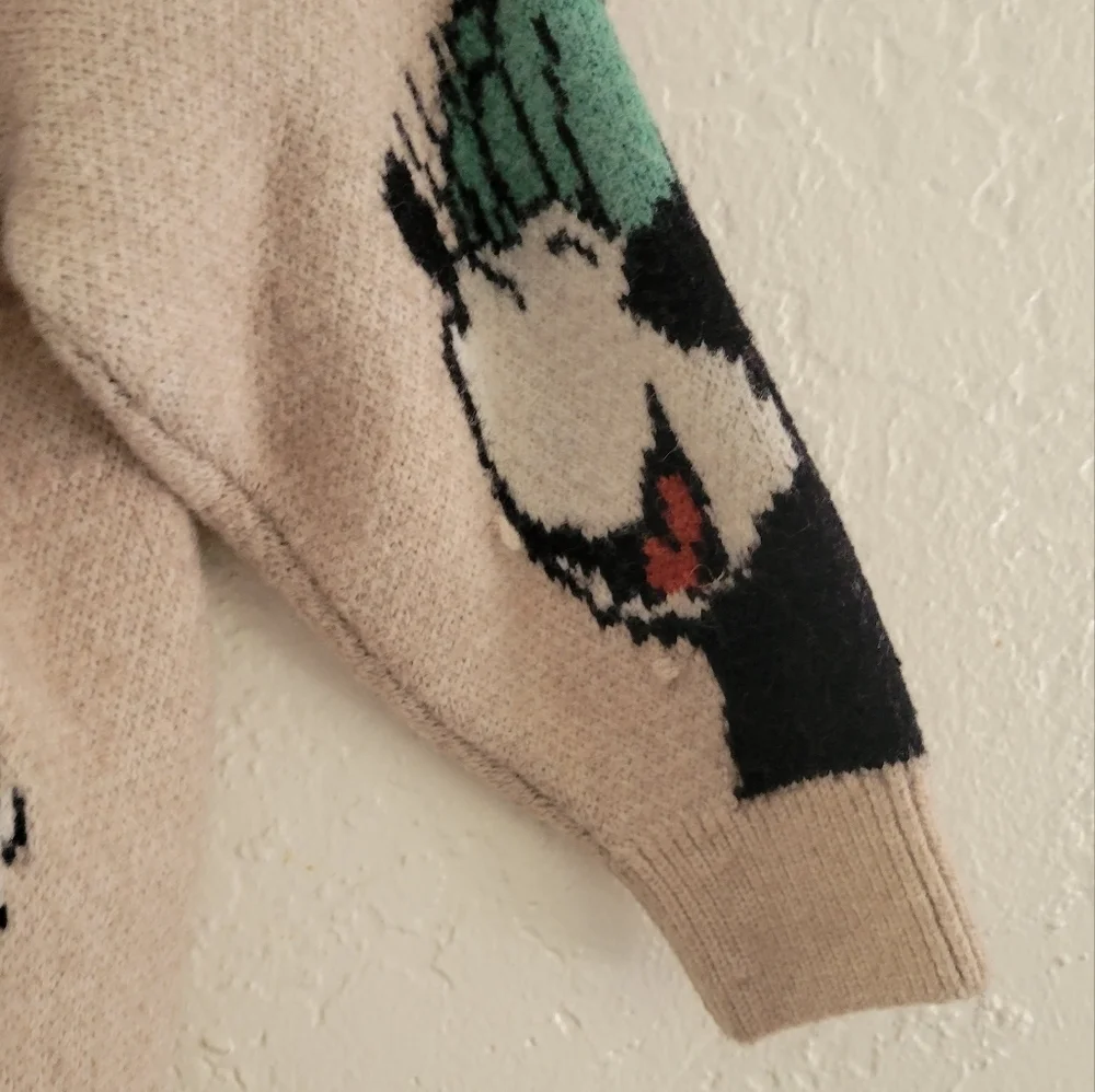 Mickey Mouse And Minnie Mouse Handmade Sweater Size Medium Kids